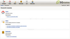 SGrame: applicatie framework voor intra/extranet toepassingen.